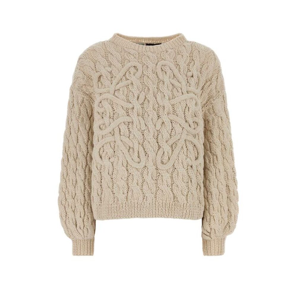 Loewe Paula's Ibiza Women Sand Cotton Blend Oversize Sweater